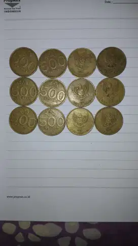 Koin 500 emas th 1997