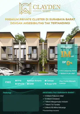 Clayden West, Lontar, Surabaya Barat. Dekat Pakuwon Mall