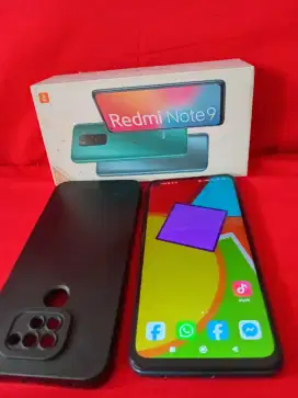 Xiaomi redmi not 9 ram 6gb+2/128gb lengkap mulus segel bonus poni 6,5