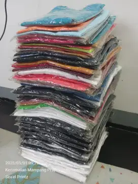 Kaos Polos Combed Random Borong Cuci gudang 60 ocs