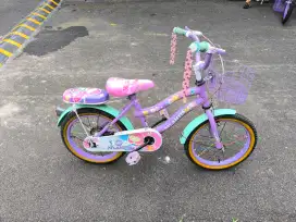 DIJUAL CEPAT! Sepeda Anak Perempuan Ukuran 16 Inch – Warna Ungu