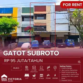 Ruko Sewa Strategis Dekat Kampung Warna Warni Jalan Poros Utama Kota