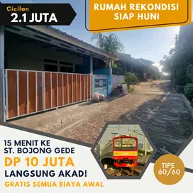 Rumah Dekat Stasiun Bojong Gede DP 5 Juta Cicil 2.1 Jutaan Siap Huni