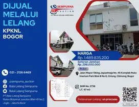 DIJUAL MELALUI LELANG RUKO DI KOTA BOGOR