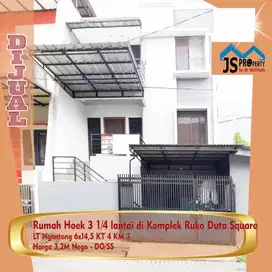DIJUAL Rumah Hoek 3 1/4 lantai di Komplek Ruko Duta Square - DO/SS
