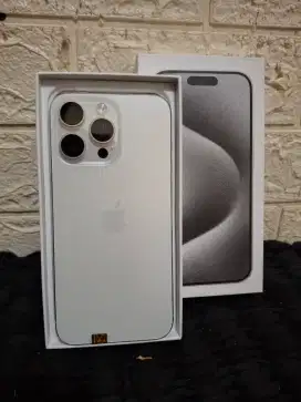 iphone 15 pro max 256gb white titanium inter all operator mulus bersih