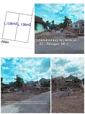 JUAL CEPAT BU TANAH PALAGAN KM.1 JOGJA PEKARANGAN SHM READY