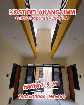 Dijual Rumah Kost Tegalgondo Belakang Universitas Muhammadiyah Malang