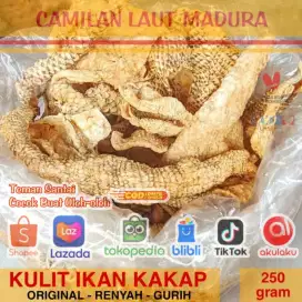 Kerupuk Kulit Ikan Kakap Bebas Gluten Tanpa Tepung Asli Alami Original