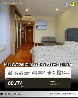 Disewakan Studio Apartment Aston Nagoya Pelita