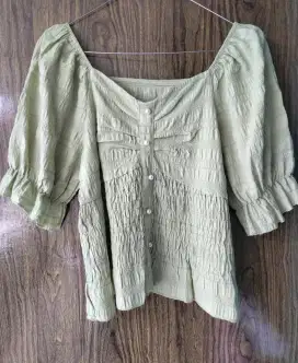 Atasan Crop Warna Lemon