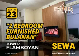 Sewa Bulanan 2 Bedroom Tower Flamboyan Lantai 23 Bassura City
