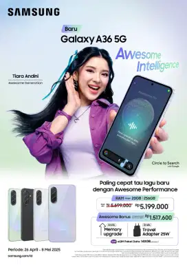 Samsung A36 5G²⁵⁶NFC (NEW SEGEL BOX) GRATIS Charger & COD FREE ONGKIR