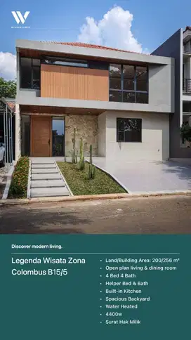 Di Jual Rumah Mewah di Legenda Wisata Cibubur