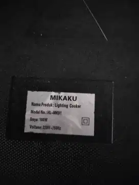Kompor listrik belum pernah dipakai kondisi normal