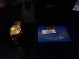 SEIKO 5 Automatic Gold-Tone Stainless Steel Band Watch SNKK201 (Eropa)