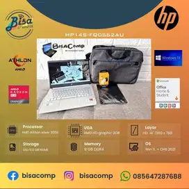 HP 14s-FQ0562AU AMD Athlon 3020 ssd 512gb ram 8gb vga 2gb