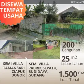 Rumah Semi Villa Ciapus Tamansari Bogor 1500m2 Jalur Angkot Highland