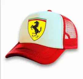 Topi jaring trucker logo kuda jingkrak