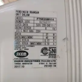 AC Daikin Thailand 1pk FTNE25MV14