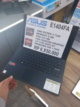 Jual Laptop ASUS E1404FA Ryzen 3-7320u 8/512