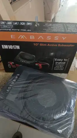 Subwoofer kolong 10 inci embassy,harga brng saja