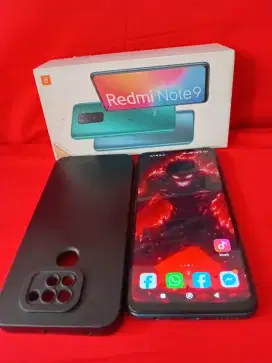 Xiaomi redmi not 9 ram 6gb+2/128gb lengkap mulus segel bonus poni 6,5