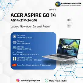 Laptop Acer Aspire Go 14 Intel Core i3 SSD 512GB - Garansi Resmi