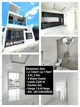 Jual Rumah Baru Area Banjarsari Solo, Dekat Sumber, Manahan,Banyuanyar