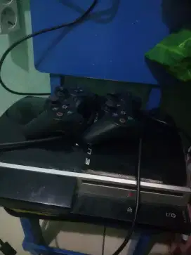 Jual PS3 stik 2 game 17 kondisi baik ram320GB