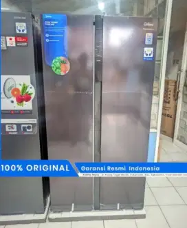 PROMO KULKAS SIDE BY SIDE MIDEA BY TOSHIBA INVERTER 525 LITER