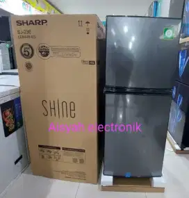 PROMO KULKAS SHARP 2 PINTU SJ236MNHS 205 LITER GARANSI 5 TAHUN