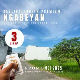Kavling Premium Ngabean Kartasura, Promo Bonus Logam Mulia, SHM