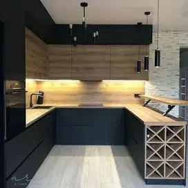 Custom Interior Kitchen Set, Backdrop TV, Lemari, Wardrobe