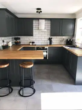 Custom Interior Kitchen Set, Backdrop TV, Lemari, Wardrobe