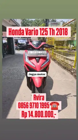 Honda vario 125 th 2018 plat depok