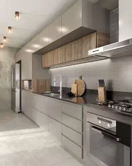 Custom Interior Kitchen Set, Backdrop TV, Lemari, Wardrobe