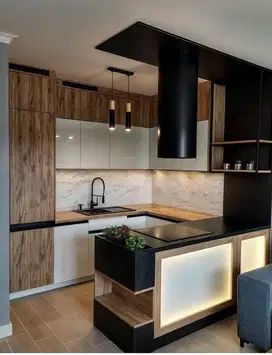 Custom Interior Kitchen Set, Backdrop TV, Lemari, Wardrobe