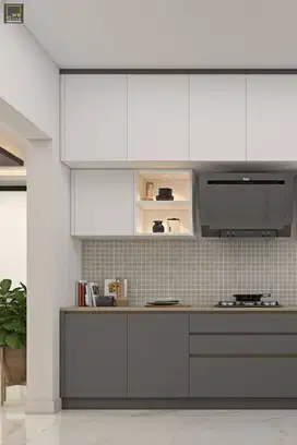 Custom Interior Kitchen Set, Backdrop TV, Lemari, Wardrobe