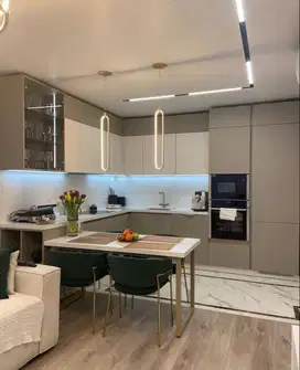 Custom Interior Kitchen Set, Backdrop TV, Lemari, Wardrobe