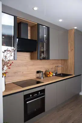 Custom Interior Kitchen Set, Backdrop TV, Lemari, Wardrobe