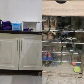 Rak Dapur + Rak sepatu 1 set