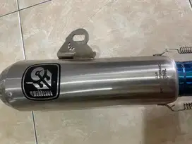 Bismillah dijual knalpot Villan pro1 silver header blue