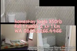 Homestay Yogya Mingguan Bulanan Harian Rumahan AC 2KT Keluarga Pengin