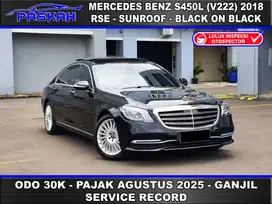 BUNGA=5% Odo=30k PAJAK=AGUSTUS Mercedes Benz S450 2018 S 450 2018
