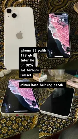 Iphone 13 putih 128