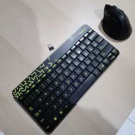 keyboard Logitech MK240 + Mouse Rexus Clif QV-260 Vertical mouse