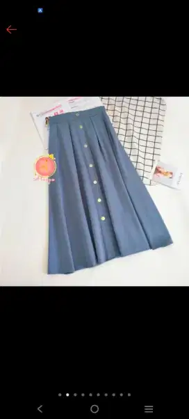 Rok Suede Kancing / Foila Button Maxi Skirt Suede (2104)