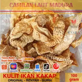 Promo Gratis Ongkir COD Camilan Laut Madura Krupuk Kulit Ikan Kakap