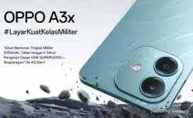 OPPO A3X PROMO CASHBACK DAN CICILAN 0% SYARAT KTP